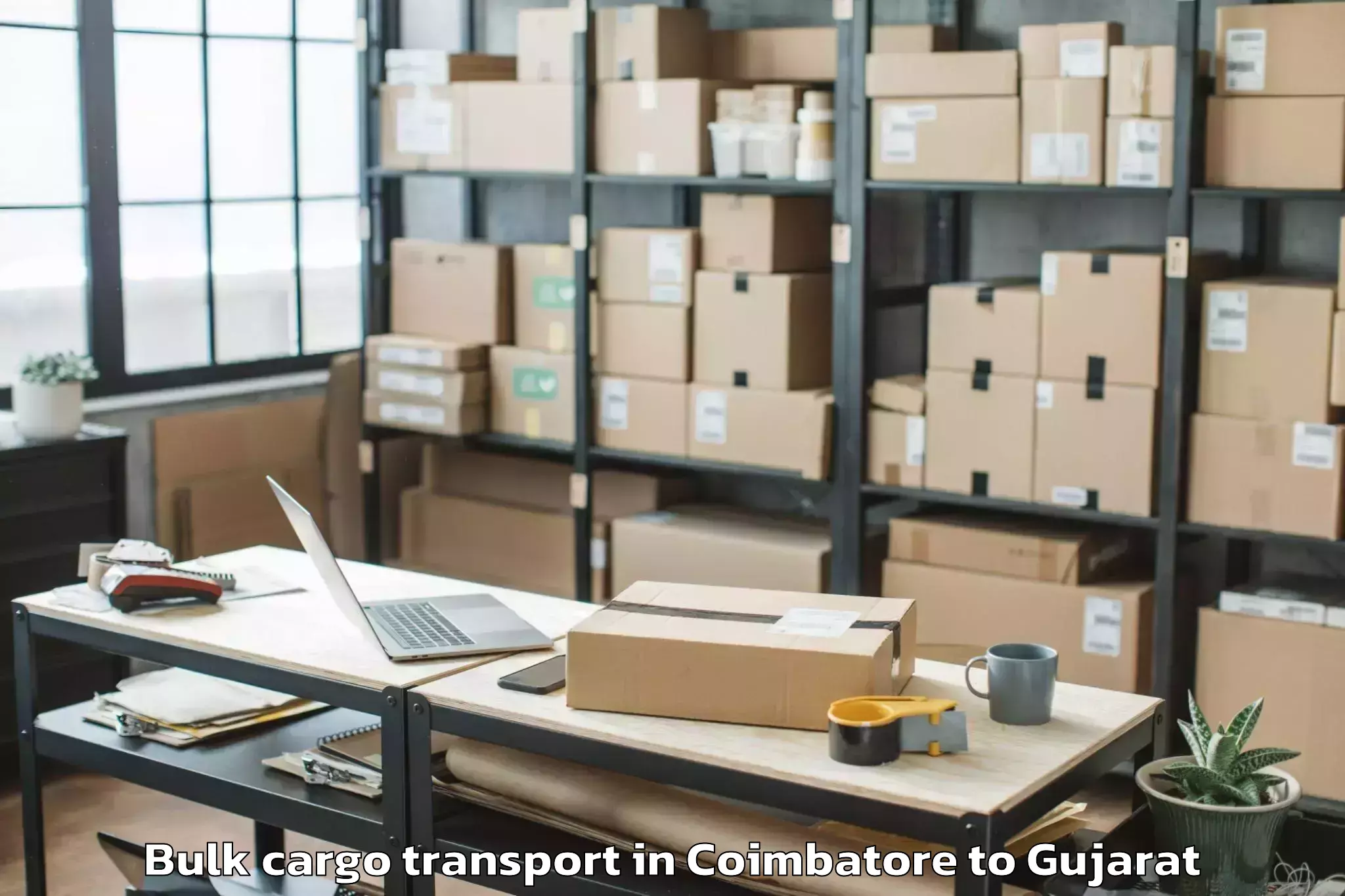 Affordable Coimbatore to Adalaj Bulk Cargo Transport